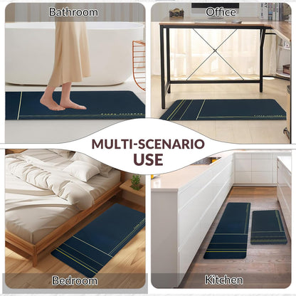 Kitchen Mats for Floor Anti Slip 2 Pcs Waterproof Kitchens