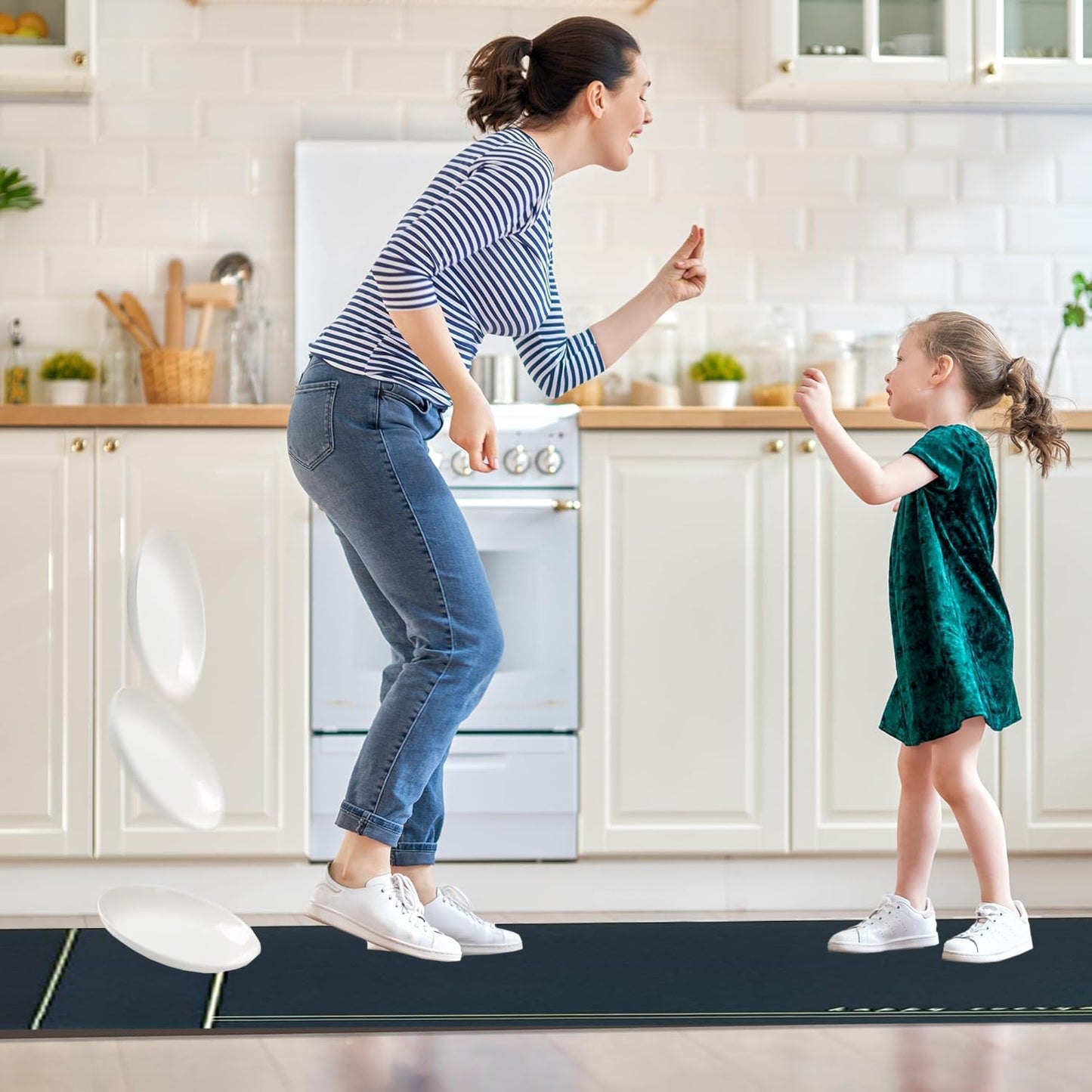 Kitchen Mats for Floor Anti Slip 2 Pcs Waterproof Kitchens